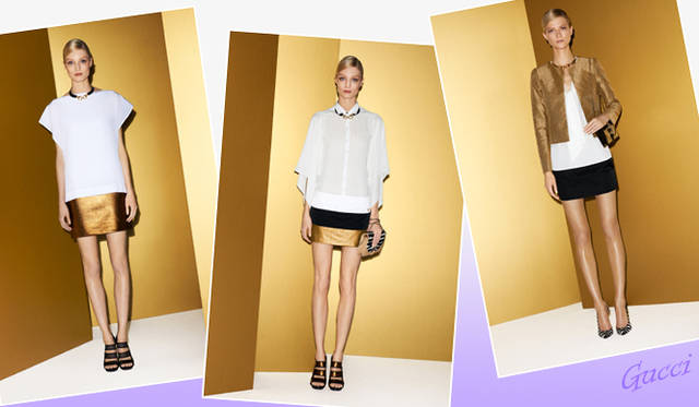 g_mini_110829 <strong>特集|2012年春夏トレンド速報!</strong> Chapter2:これひとつで即旬顔に! 押さえるべきディテール&アイテム “Mini Skirt” Gucci(グッチ)