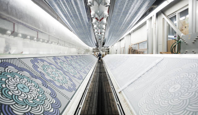 <strong>TAKAHASHI HIROKO</strong>　文様 DOTS & STRIPES｜工場内部