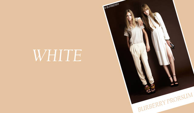 <strong>特集｜2012年春夏トレンド速報！</strong>　Chapter3：手軽に取り入れられるカラー＆パターン、マストハブとは？　“WHITE”　2011年春夏シーズンで注目されたホワイトカラーは、2012年春夏もトレンドの予感！　ドレスだけでなく、パンツルックにも挑戦したい。