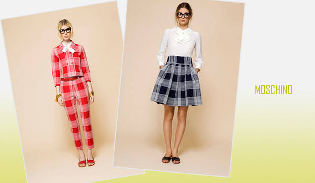 <strong>特集｜2012年春夏トレンド速報！</strong>　Chapter3：手軽に取り入れられるカラー＆パターン、マストハブとは？　“Check Pattern”　MOSCHINO（モスキーノ）
