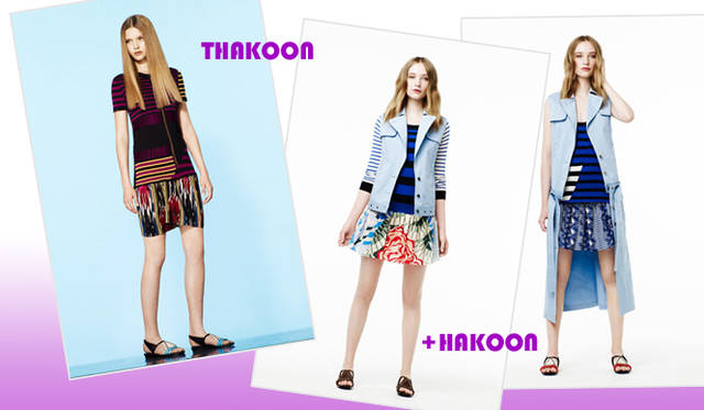 <strong>特集｜2012年春夏トレンド速報！</strong>　Chapter3：手軽に取り入れられるカラー＆パターン、マストハブとは？　“Pattern Mix”　左からTHAKOON（タクーン）、+HAKOON（タクーン アディション）