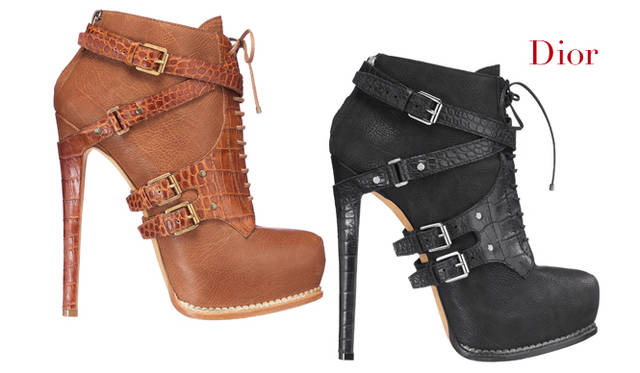 <strong>特集｜2011-12年秋冬トレンドシューズはこれ！　Chapter 02：Lace Up<br /><br />Dior｜ディオール</strong>　ブーツ 「DIOR GUETRE」 [H 13cm]　15万7500円　（ディオール／クリスチャン ディオール　Tel. 03-3263-2266）