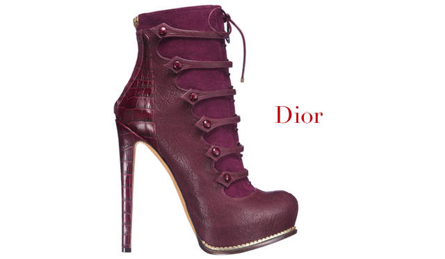 <strong>特集｜2011-12年秋冬トレンドシューズはこれ！　Chapter 02：Lace Up<br /><br />Dior｜ディオール</strong>　ブーツ 「DIOR DUCHESSE」 [H 13cm]　15万7500円　（ディオール／クリスチャン ディオール　Tel. 03-3263-2266）