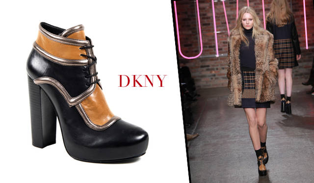 <strong>特集｜2011-12年秋冬トレンドシューズはこれ！　Chapter 02：Lace Up<br /><br />DKNY｜ディー ケイ エヌ ワイ</strong>　シューズ [H 10cm]　4万9350円　（ディー ケイ エヌ ワイ／ダナ キャラン ジャパン　Tel. 03-5476-5340）