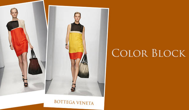 <strong>特集｜2012年春夏トレンド速報！</strong>　Chapter3：手軽に取り入れられるカラー＆パターン、マストハブとは？　“Color Block”　パターンが印象的なアイテムが目立つなか、バイカラーや3色、4色をブロックで取り入れたアイテムも多くみられた2012年春夏プレコレクション。カラーのコントラストがはっと目を引く、印象的なスタイルを完成させる。