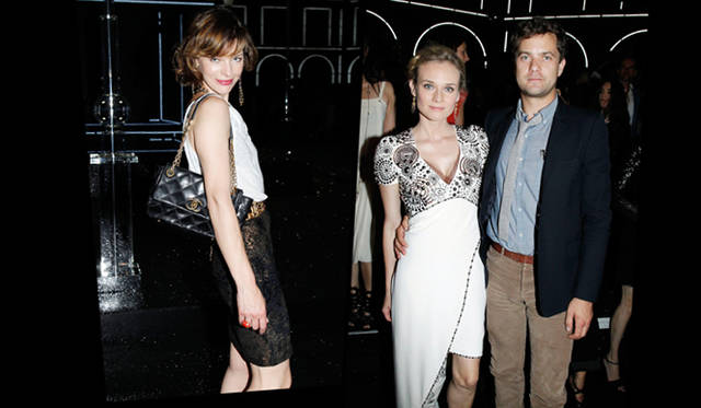 <strong>CHANEL｜シャネル　2011-12年秋冬オートクチュールコレクション</strong>　左／ミラ・ジョヴォヴィッチ、右／ダイアン・クルーガーとジョシュア・ジャクソン。　©CHANEL