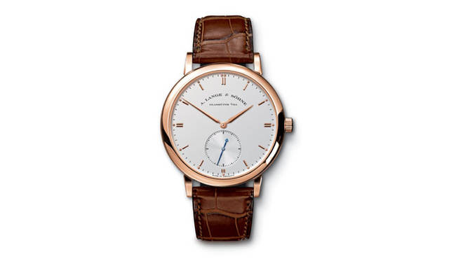 　グランド・サクソニア・オートマティック　　自動巻き　18KPGケース　クロコダイルベルト　