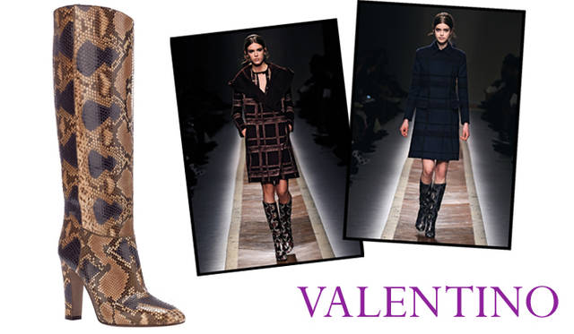 <strong>特集｜2011-12年秋冬トレンドシューズはこれ！　Chapter 03：Exotic Leather<br /><br />VALENTINO｜ヴァレンティノ</strong>　ブーツ [H 9.5cm]　23万5200円 （ヴァレンティノ／ヴァレンティノ インフォメーションデスク　Tel. 03-6384-3512）