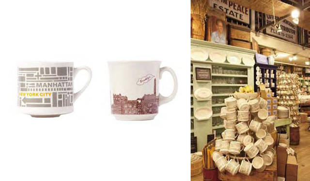 <strong>BARNEYS NEW YORK｜バーニーズ　ニューヨーク</strong>　バーニーズ　ニューヨーク福岡店 オープン記念アイテム<br>「FISHS EDDY」マグカップ各1050円