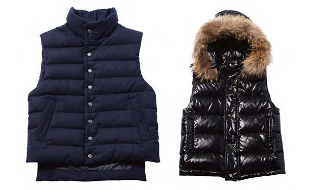 <strong>BARNEYS NEW YORK｜バーニーズ　ニューヨーク</strong>　バーニーズ　ニューヨーク福岡店 オープン記念アイテム<br>左／「HOT PLUME」ダウンベスト4万7250円、右／「HOT PLUME」ファー付ダウンベスト4万7250円（9月下旬展開予定）