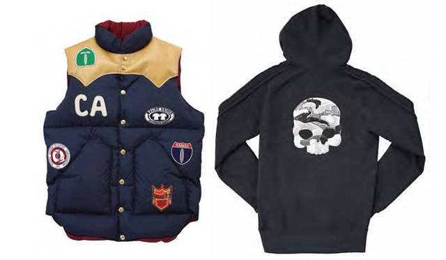 <strong>BARNEYS NEW YORK｜バーニーズ　ニューヨーク</strong>　バーニーズ　ニューヨーク福岡店 オープン記念アイテム<br>左／「MALIBU SHIRTS×ROCKY MOUNTAIN FEATHERBED」ダウンベスト6万900円、右／「HYDROGEN」ジップパーカ4万7250円