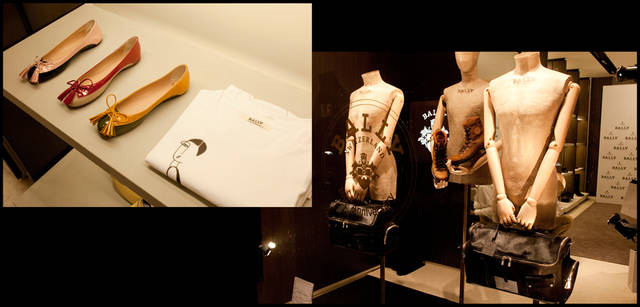 <strong>BALLY｜バリー</strong>　オープンしたばかりのバリー 銀座店の店内。限定アイテムなども披露された。　バリー 銀座店　東京都中央区銀座8-8-5　　Tel. 03-6215-6620　営業時間｜11:00～20:00　不定休