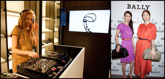 <strong>BALLY｜バリー</strong>　左／DJ Ellie-Roseさん、右／モデルのHeleneさんとHiromi Yamamuraさん。