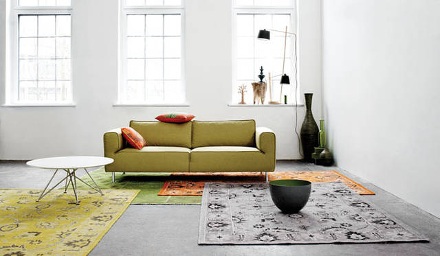 <strong>BoConcept｜ボーコンセプト</strong>　2012新作コレクション<br>ソファ「Caro」ライムMolinoファブリック 18万7100円（H75×W220×D88cm）※ソファ、各種ファブリック、レザーあり14万9500円より