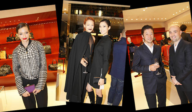 <strong>YVES SAINT LAURENT｜イヴ・サンローラン</strong>　左から太田莉菜さん、富永 愛さん、TAOさん、浅野忠信さん×グッチグループ ジャパン イヴ・サンローラン ディビジョン ジェネラル マネージャー シルヴァン ステヴァンさん、冨永 愛さん×TAOさん<br />Courtesy of Yves Saint Laurent