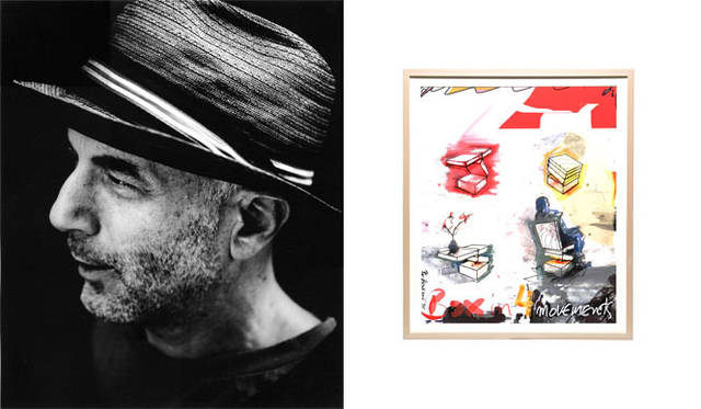 <strong>THE CONRAN SHOP｜ザ・コンランショップ</strong>　イベント「CASE STUDY」　左／RON ARAD（Photo by John Davis）、右／EDITION PIECE：イラストレーション