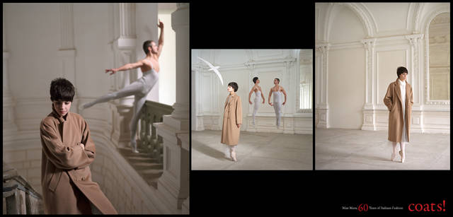 <strong>MaxMara｜マックスマーラ　「Coats！  MaxMara,60 Years of Italian Fashion」</strong>　アートセクションの注目はサンクトペテルブルグ出身のヴァレリー・カツバによる新作のフォトシリーズ“ALBATROSS (When memories are awoken by birds) ”。マックスマーラの依頼により、今回の回顧展のために特別に制作されたカツバのあたらしい作品は、チュチュとマックスマーラのコートを身に纏ったボリショイバレエ団のダンサーが繰り広げる夢のような世界を表現。
