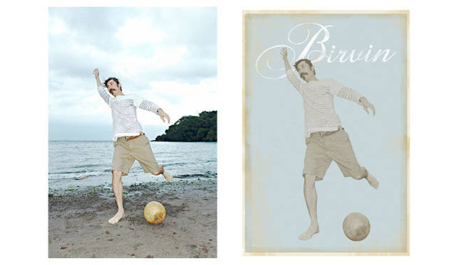 <strong>Birvin Uniform｜バービンユニフォーム</strong> 2012春夏コレクション　ボーダーブリーチカットソー1万3000円、クライミングショーツ1万8000円