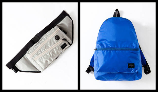 <strong>museum neu｜ミュージアムニュー</strong>　左／PORTER / Body Bag 1万3650円（museum neu×PORTER）、右／PORTER / Day Pack 1万8900円（museum neu×PORTER）