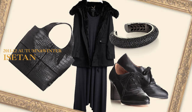 <strong>伊勢丹新宿店｜イセタンシンジュクテン</strong>　キーワードは“エヴォルヴ・ベーシック”<br />定番アイテムを素材やパターン、ディテールなどの変化で進化させたスタイルにも注目。昨年までのショートボトムスを合わせるばかりのスタイルから、あえて長く、重めのボトムスを組み合わせるだけで、定番スタイルも新鮮なバランスに。