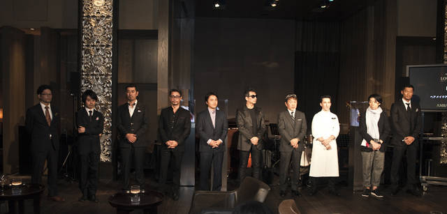 <strong>LOUIS XIII｜ルイ13世</strong>　紹介されたアンバサダー。この日は3名の欠席があった