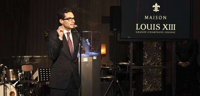 <strong>LOUIS XIII｜ルイ13世</strong>　レミーマルタンフランス本社からはグローバルブランドアンバサダーのモーガン・デ・プリモレル氏が来日。ルイ13世の素晴らしさを語った