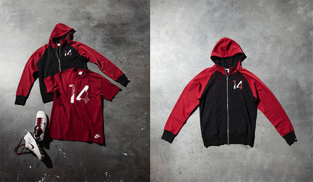 <strong>NIKE｜ナイキ</strong>　「駅伝コレクション」　早稲田大学競走部　ナイキ EKIDEN S/S Tシャツ3045円、ナイキ EKIDEN AW77フルジップフーディ7245円