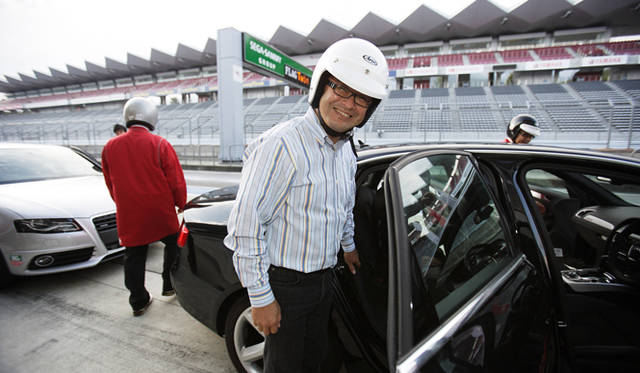 <strong>AUDI Twin-Cup｜アウディ ツインカップ</strong>　鴇田さんもサーキット走行に同乗