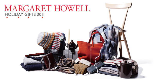 <strong>MARGARET HOWELL｜マーガレット・ハウエル</strong>　マーガレット・ハウエルでは、ウィメンズ、メンズ、ハウスホールドグッズ、チルドレンと、さまざまなアイテムがバリエーション豊富に揃う。