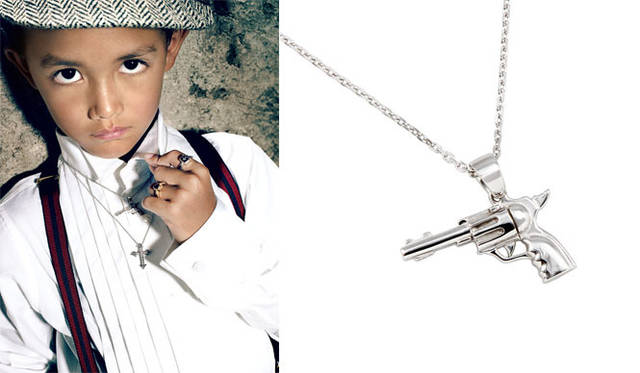 <strong>Justin Davis｜ジャスティン デイビス</strong>　「キッズコレクション」　右／ネックレス［シルバー］（30cm）2万4150円