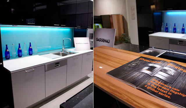 <strong>第4回「リビング ウェルネス イン ラグジュアリー」ランチ・パーティー</strong>　ビルトインキッチンの「ガゲナウ」。ドイツで生まれ、330年もの歴史をもつガゲナウのキッチンは、堅牢な造りとどんなインテリアにもなじむ美しいデザインでゲストの羨望の的に。