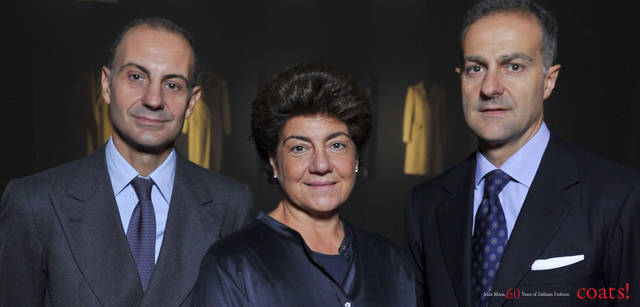 <strong>MaxMara｜マックスマーラ</strong>　左から／ルイジ・マラモッティ（MaxMara s.r.l.会長）、マリア・ルドヴィカ・マラモッティ（Manifatture del Nord s.r.l. 会長）、イグナツィオ・マラモッティ（MaxMara Fashion Group s.r.l. 会長）