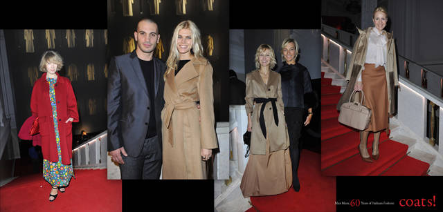 <strong>MaxMara｜マックスマーラ</strong>　オープニングには数多くのセレブリティたちが駆け付けた。左から／ロシア出身のファッションデザイナー ヴィカ・ガジンスカヤ、ベラルーシ出身のスーパーモデル マリナ・リンチュクとサルヴァトーレ・モラル、リトアニア出身の女優 インゲボルガ・ダクネイトとニコラ・マラモッティ、モスクワ出身のTVアナウンサー ユリア・ボルドヴスキ。