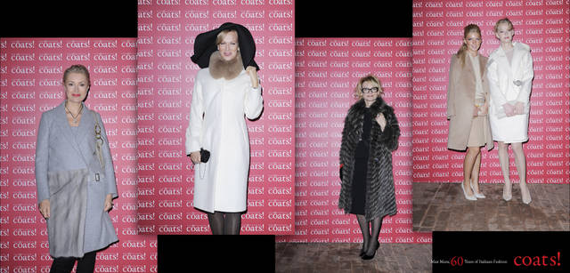 <strong>MaxMara｜マックスマーラ</strong>　左から／マリア・シュクシナ、オレシャ・スディロヴスカヤ、エヴェリナ・クロムトチェンコ、アナスタシヤ・ザドロズナヤ、スヴェトラーナ・コディチェンコヴァ。