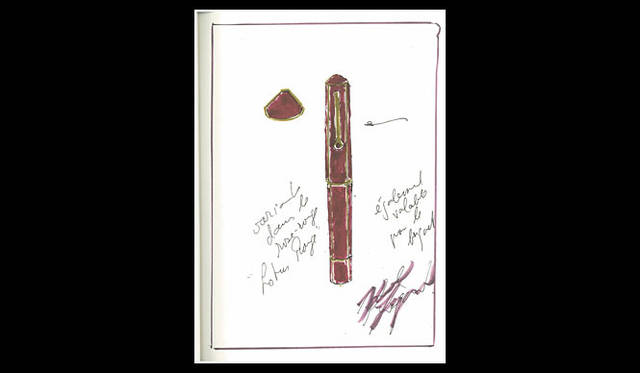 <strong>BARNEYS NEW YORK｜バーニーズ　ニューヨーク</strong>　カール・ラガーフェルド×エス・テー・デュポン「Mon Dupont」　デザインスケッチ