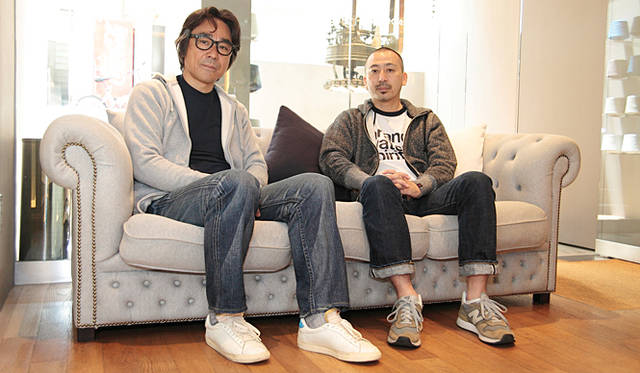 <strong>LOOPWHEELER｜ループウィラー</strong>　大人気スウェットブランド「ループウィラー」にルモアズが別注！　代表 鈴木 諭氏にインタビュー<br />左から、「ループウィラー」代表 鈴木 諭氏、「ルモアズ」ディレクター 松本博幸