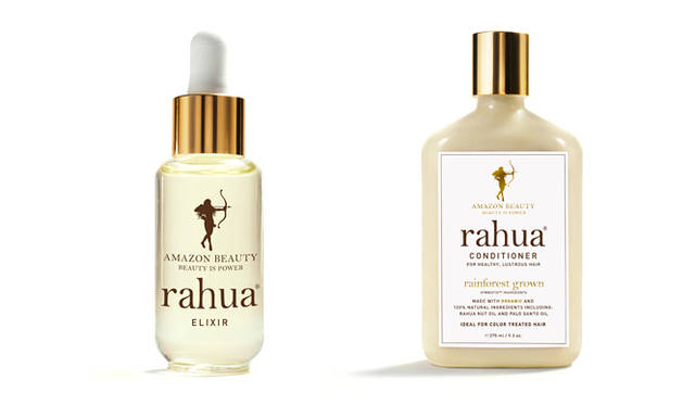 <strong>RAHUA｜ラウア</strong>　左／ラウア EXヘアオイル、右／ラウア コンディショナー