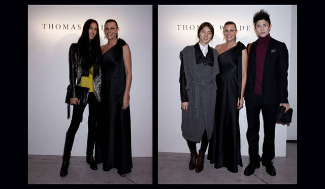 <strong>萩原輝美のファッション・デイズ｜「トーマス ワイルド」デザイナー来日インタビュー</strong>　パーティの来場者と、デザイナーのポーラ・トーマス。