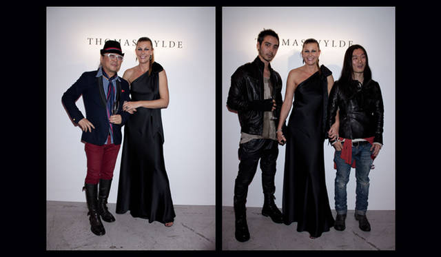 <strong>萩原輝美のファッション・デイズ｜「トーマス ワイルド」デザイナー来日インタビュー</strong>　パーティの来場者とともに。