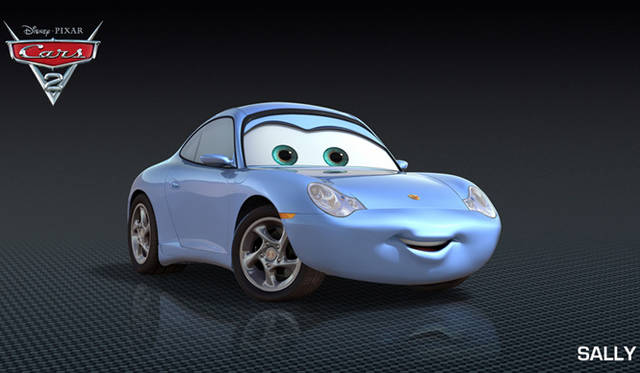 <strong>映画のなかのクルマたち──コメディ篇</strong>　『カーズ』　前述の「996」型、ポルシェ 911をモチーフにデザインされたサリー・カレラ。