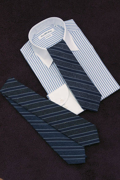 <strong>UNITED ARROWS green label relaxing｜ユナイテッドアローズ グリーンレーベル リラクシング</strong>　シャツ7980円、ネクタイ各8925円