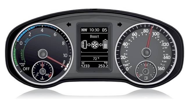 <strong>Volkswagen Jetta Hybrid｜フォルクスワーゲン ジェッタ ハイブリッド</strong>　"boost"時のインストロメント内表示