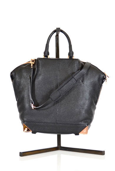 <strong>ALEXANDER WANG│アレキサンダー ワン</strong>　EMILE （ブラックレザー×ローズゴールド）10万1850円