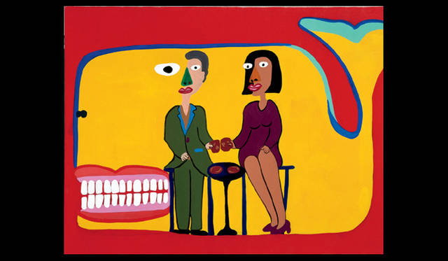 <strong>『BEAT TAKESHI KITANO 絵描き小僧展』</strong><br />Beat Takeshi Kitano,2009  Acrylic paint on canvas,91×117cm  Collection of the Foundation Cartier pour l’art contemporain  ©Office Kitano Inc.