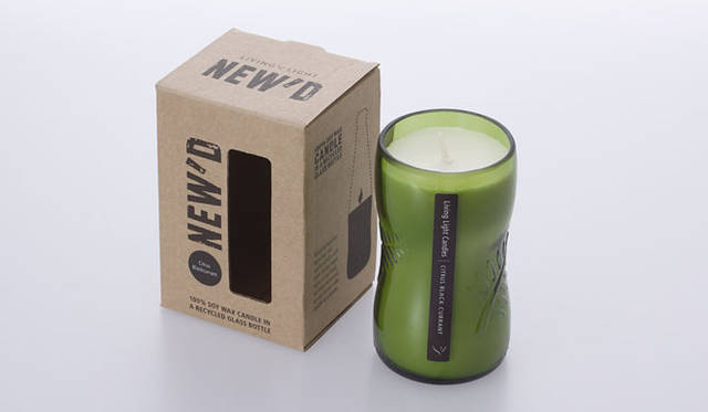 <strong>LIVING LIGHT｜リビングライト</strong>　NEW’D Soy Recycle Glass Fern（ニュード・ソイ・リサイクルグラス・ファーン）4800円