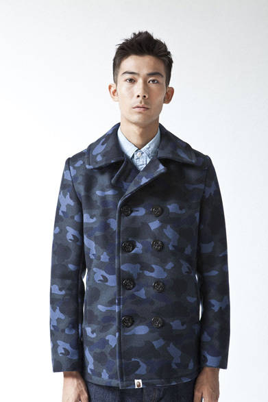 <strong>A BATHING APE®｜ア・ベイシング・エイプ®</strong>　 A BATHING APE® 2012年春夏メンズコレクション<br>BAPE® × SCHOTT® N.Y.C. 1ST CAMO PEA COAT