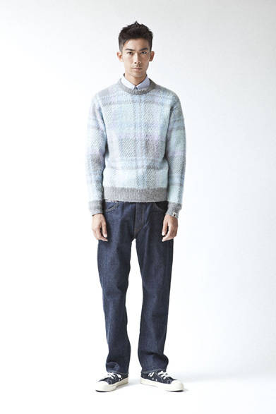 <strong>A BATHING APE®｜ア・ベイシング・エイプ®</strong>　 A BATHING APE® 2012年春夏メンズコレクション<br>ZOOM BAPECHECK MOHAIR KNIT