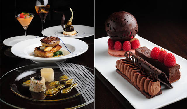 <strong>BLUE NOTE TOKYO｜ブルーノート東京</strong><br />左／「ヴァレンタイン・スペシャル・ディナー・コース」1名様8085円（税サ込）。アミューズ、前菜、メインディッシュ、デザート、パン、コーヒーまたは紅茶。右／ヴァレンタイン・スペシャル・デザート2079円（税サ込）。