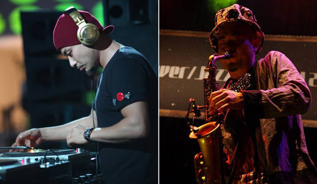 <strong>The Beetle Presents Tokyo Crossover/Jazz Festival｜ザ・ビートル・プレゼンツ 東京クロスオーバー・ジャズ・フェスティバル</strong>　CHAMPのYOSUKE TOMINAGAさん（左）とSOIL&