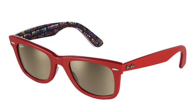 <strong>Ray-Ban｜レイバン</strong>　「WAYFARER」RARE PRINTSシリーズ　“TYPADELIC（タイパデリック）” （RB 2140 109151）2万5200円